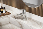 Nexaliving 87801 basin faucet installed on washbasin