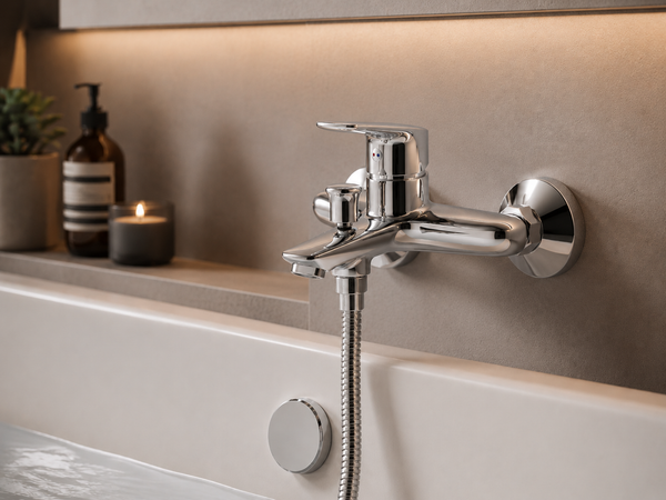 Nexaliving 87803 bath/shower mixer, chrome, wall-mounted
