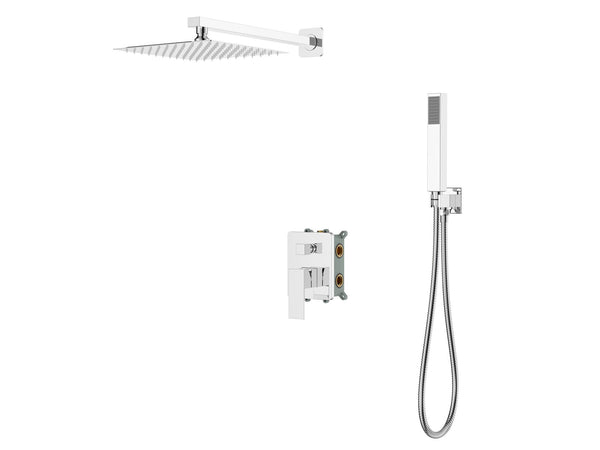 Nexaliving 80609-4-11 inbouw douchesysteem vierkant, chroom