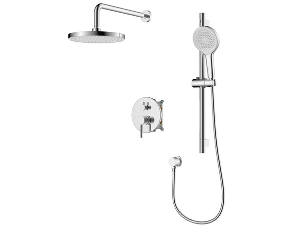 Nexaliving 83309-2 inbouw douchesysteem rond met glijstang, chroom