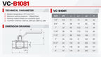 Technische specificaties en maattekening VC-B1081