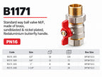 Maten en verpakkingsinformatie VC-B1171