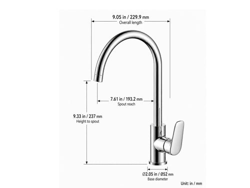 878 Series Kitchen / Vanity Faucet — 87805