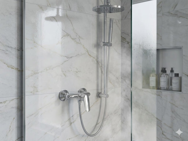 Nexaliving 87804 shower mixer, chrome, wall-mounted